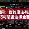 新手适用：我的魔法有点强战斗技巧与装备选择全面攻略