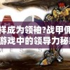怎样成为领袖?战甲佣兵团游戏中的领导力秘籍，军团带领与决策艺术一探究竟
