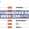 新澳2024最新资料管家婆,数据资料解释落实_交流版.3.773