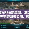 引领ARPG新风潮，龙之谷世界手游即将公测，精英玩家们的大挑战