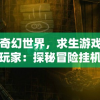 陷入奇幻世界，求生游戏中的天才玩家：探秘冒险挂机的阿凯的智慧与勇气