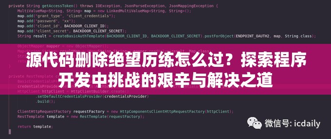 源代码删除绝望历练怎么过？探索程序开发中挑战的艰辛与解决之道