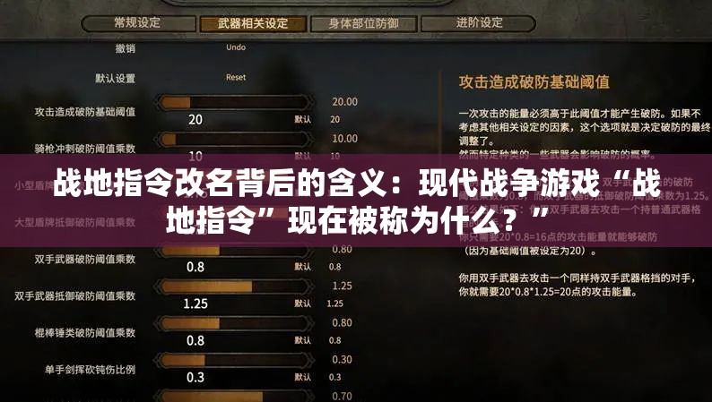 战地指令改名背后的含义：现代战争游戏“战地指令”现在被称为什么？”