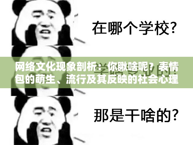 网络文化现象剖析：你瞅啥呢？表情包的萌生、流行及其反映的社会心理趋向