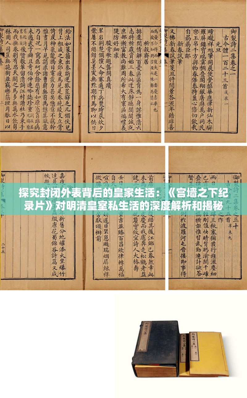 探究封闭外表背后的皇家生活：《宫墙之下纪录片》对明清皇室私生活的深度解析和揭秘