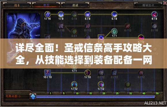 详尽全面！圣戒信条高手攻略大全，从技能选择到装备配备一网打尽