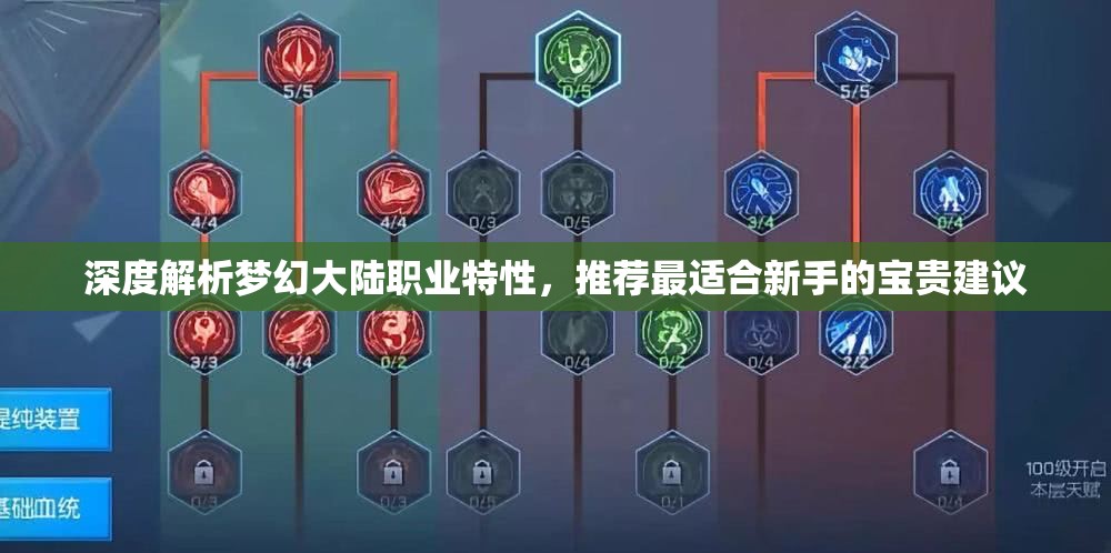 深度解析梦幻大陆职业特性，推荐最适合新手的宝贵建议
