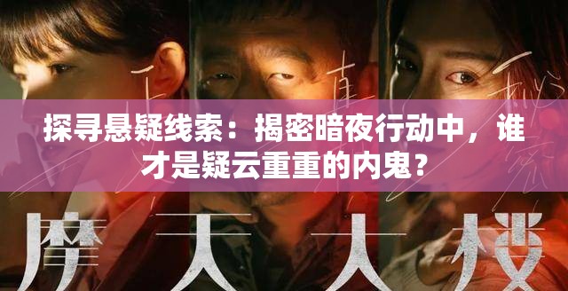 探寻悬疑线索：揭密暗夜行动中，谁才是疑云重重的内鬼？