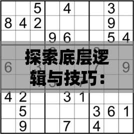 探索底层逻辑与技巧：以数涂为例，深度解析并非数独的解谜攻略