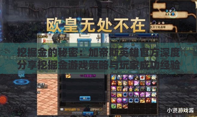 挖掘金的秘密：加帝斯英雄官方深度分享挖掘金游戏策略与玩家成功经验案例解析