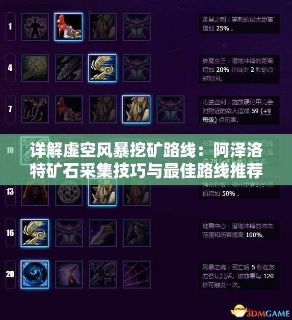 详解虚空风暴挖矿路线：阿泽洛特矿石采集技巧与最佳路线推荐