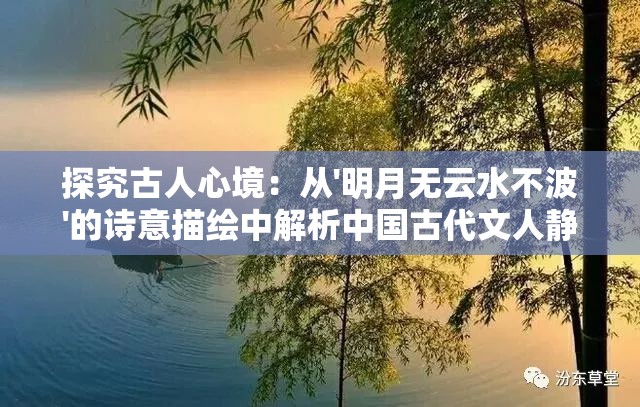 探究古人心境：从'明月无云水不波'的诗意描绘中解析中国古代文人静逸之情的艺术表达