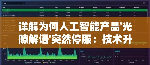 详解为何人工智能产品'光隙解语'突然停服：技术升级还是背后有其他原因?