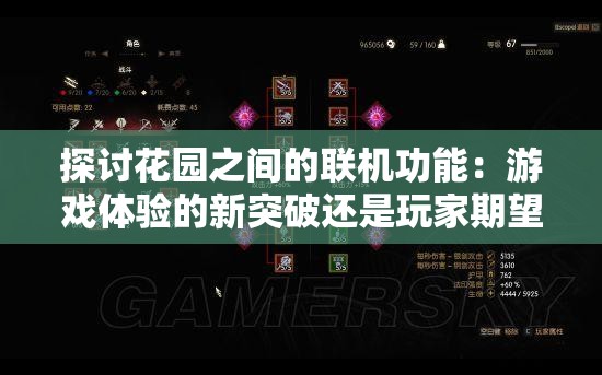 探讨花园之间的联机功能：游戏体验的新突破还是玩家期望的痛点?