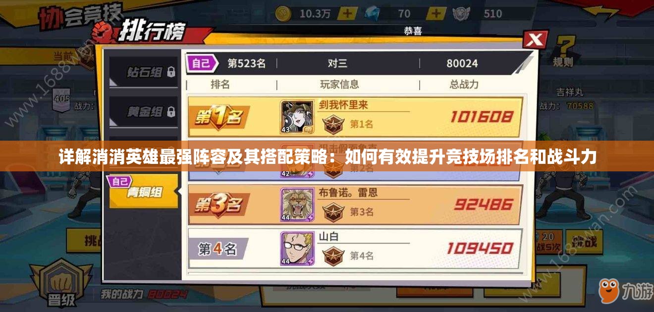 详解消消英雄最强阵容及其搭配策略：如何有效提升竞技场排名和战斗力