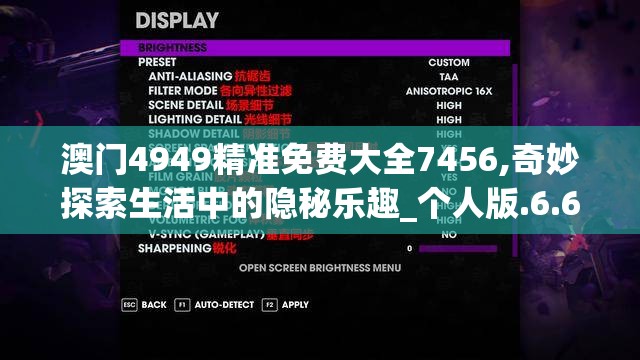 澳门4949精准免费大全7456,奇妙探索生活中的隐秘乐趣_个人版.6.669
