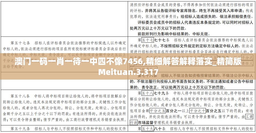 澳门一码一肖一待一中四不像7456,精细解答解释落实_精简版Meituan.3.317