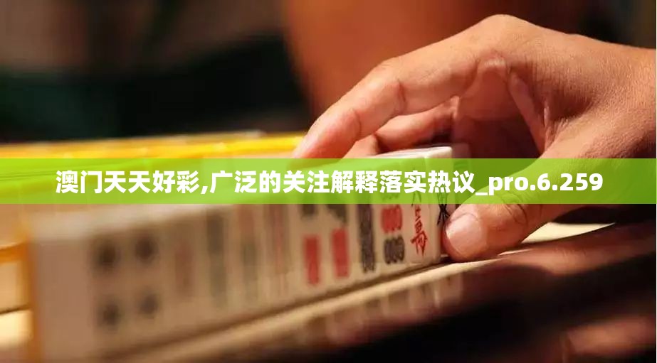 澳门天天好彩,广泛的关注解释落实热议_pro.6.259