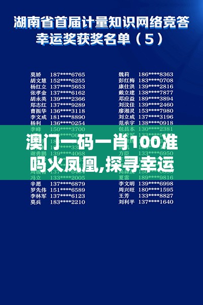 澳门一码一肖100准吗火凤凰,探寻幸运密码与生活智慧_进级版.9.249