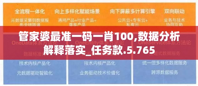 管家婆最准一码一肖100,数据分析解释落实_任务款.5.765