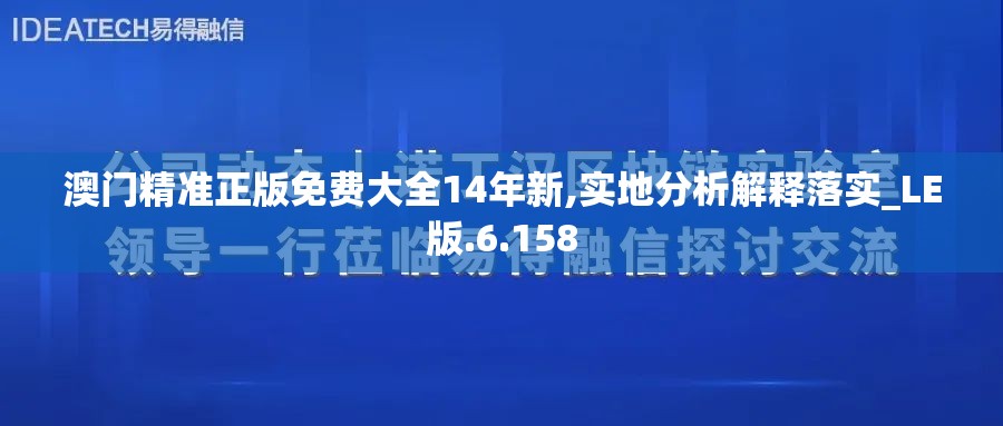 澳门精准正版免费大全14年新,实地分析解释落实_LE版.6.158