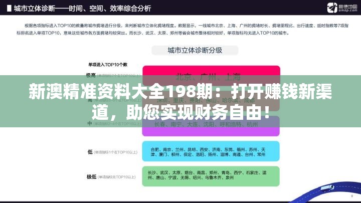 新澳精准资料大全198期：打开赚钱新渠道，助您实现财务自由！