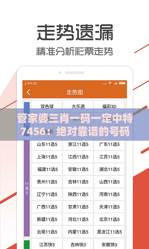 管家婆三肖一码一定中特7456：绝对靠谱的号码推荐，赢取丰厚奖金！