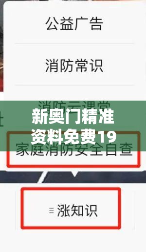 新奥门精准资料免费198期，助您走向成功致富新里程！